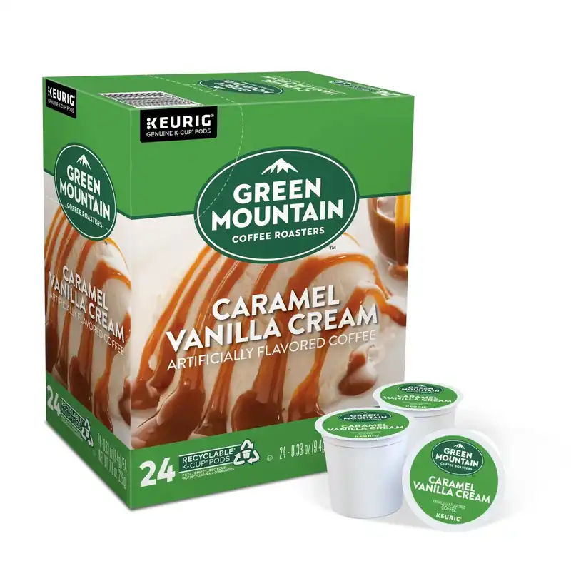 Keurig Green Mountain Coffee Caramel Vanilla Cream Coffee K-Cups 24 Pk