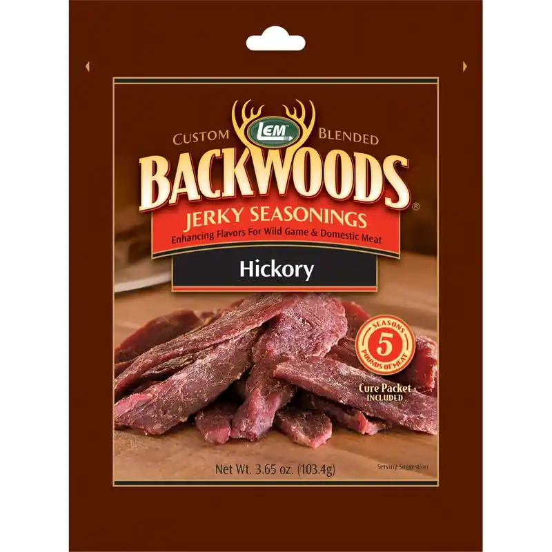 LEM Backwoods Hickory Jerky Seasoning 3.65 Oz Boxed