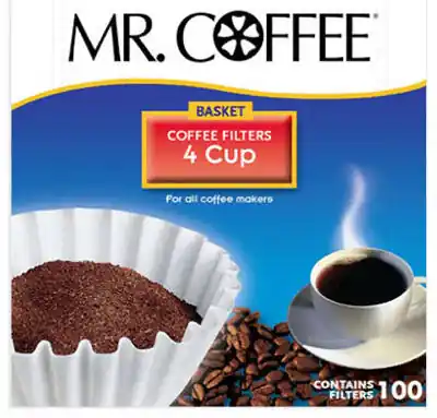 Mr. Coffee JR100 Coffee Filters 4-Cup, 100 Count