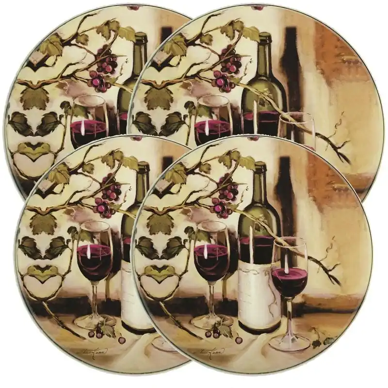5000 Set Of Four Round Burner Kovers - Ripe From The Vine Design