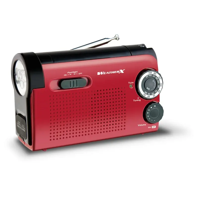 Weather Radio & LED Flashlight, AM//FM