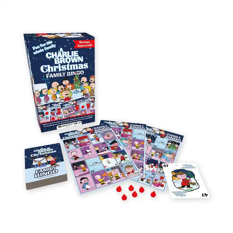Charlie Brown Christmas Family Bingo Game - 210 Pieces, Multi-colored