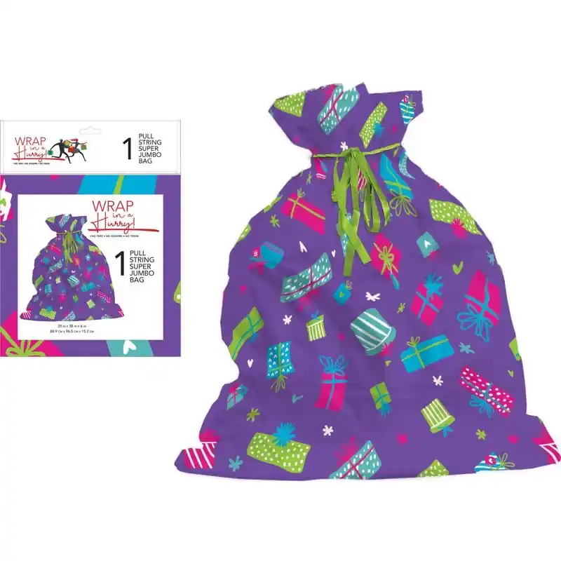 Multi-color Pull String Super Jumbo Sack 35" X 38"