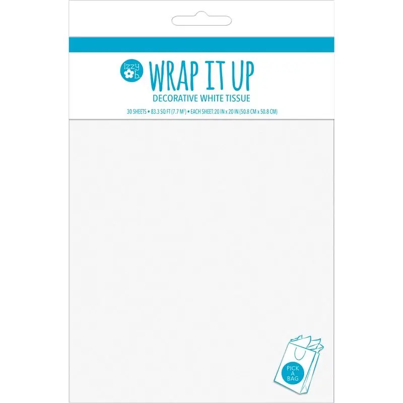 White Decorative Tissue Paper 20" X 20" - 30 Sheets