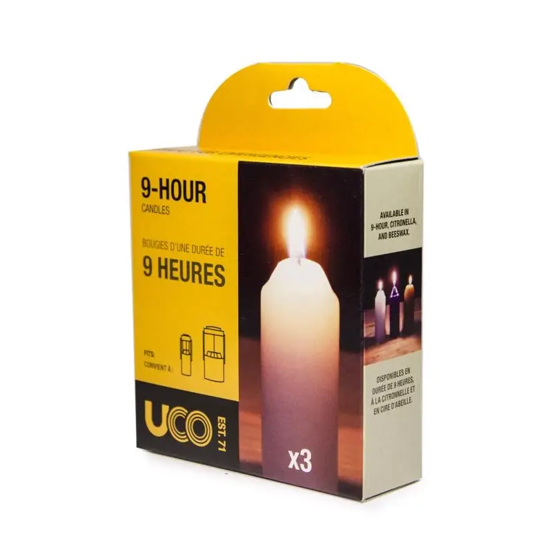 White Plumbers Candle - 9 Hour Burn Time, Boxed, 3 Pack