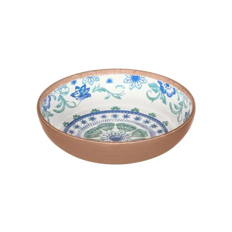TarHong Rio Turquoise 43.4 Oz Multicolored Melamine Artisan Low Bowl 1 Each