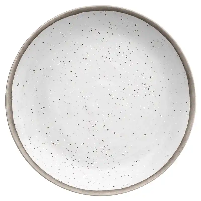 TarHong Gray/White Melamine Kiln Salad Plate 1 Each