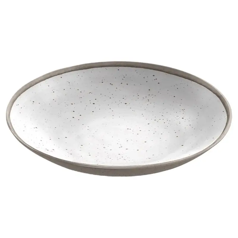 TarHong Gray/White Melamine Kiln Low Bowl 1 Each