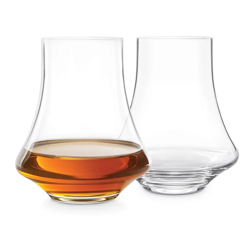 Revolve 6.5 Oz Clear Crystal Whiskey Glasses - Set Of 2