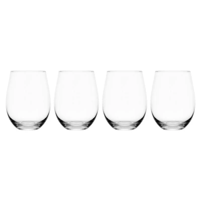 Lifetime Brands Mikasa Lana 18 Oz Clear Glass Stemless Wine Glass Set Of 4