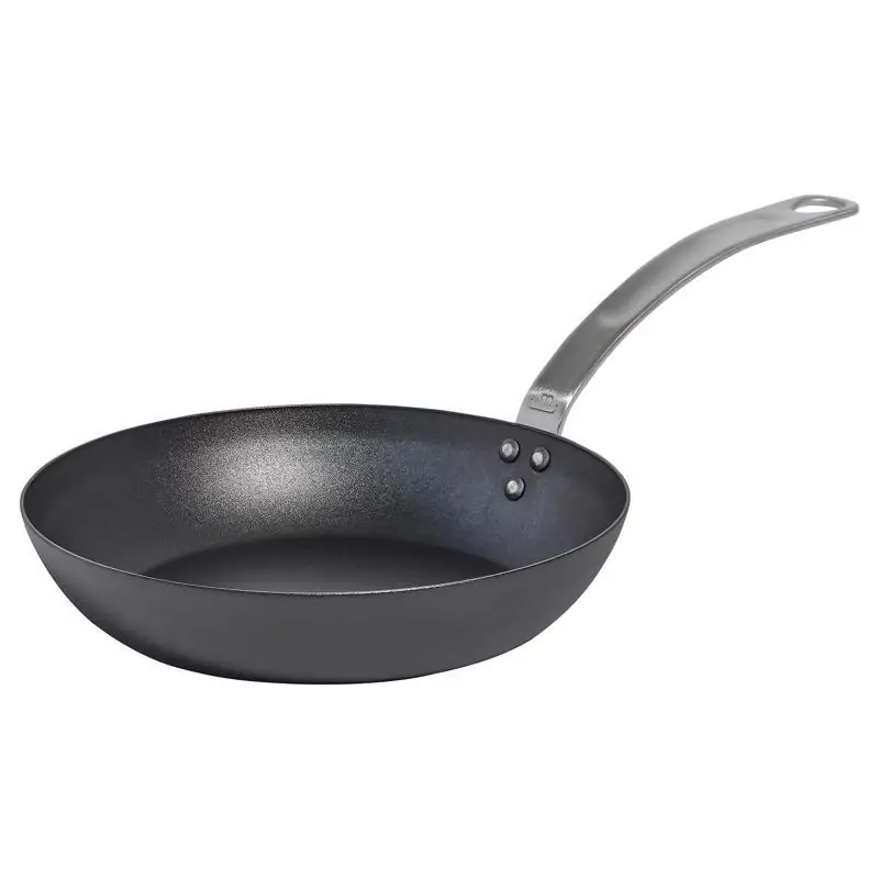 Made In Carbon Steel Fry Pan 10 Inch Black With Heat Resistant Handle