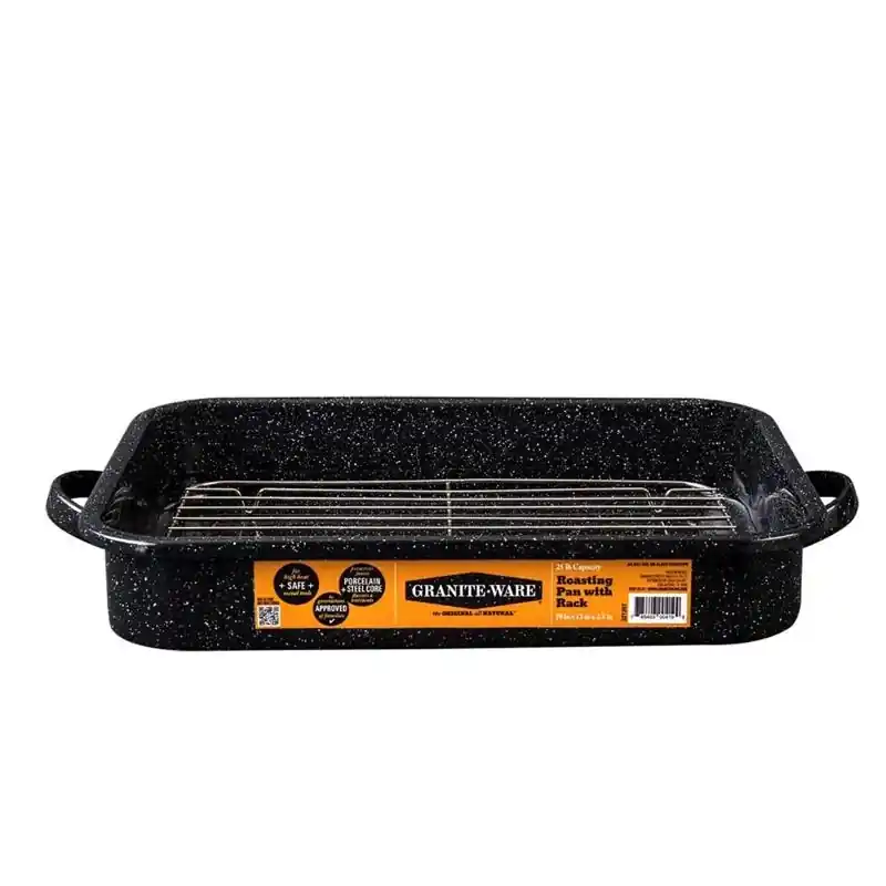 Open Roasting Pan With Rack, 22 Lb. Capacity