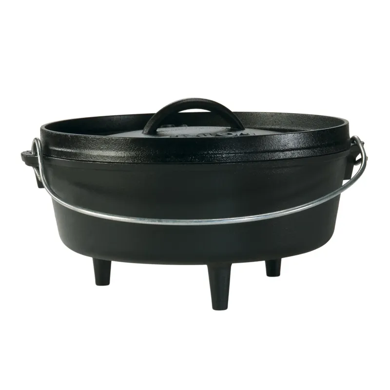 4 Quart Cast Iron Dutch Oven With Flanged Lid And Bail Handle