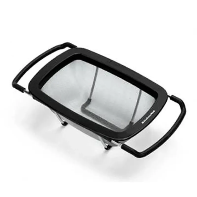 KitchenAid Black/White Stainless Steel Expandable Colander
