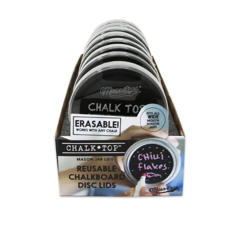 Masontops Chalk Top Wide Mouth Chalkboard Mason Jar Lid 8 Pk