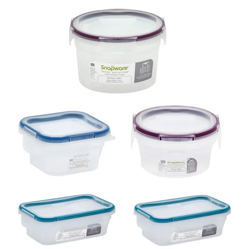 Snapware Total Solution Clear Food Storage Container Set 5 Pk