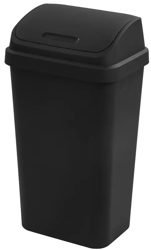 Sterilite 13 Gal Black Plastic Wastebasket