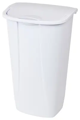Sterilite 11.3 Gal White Plastic D-Shape Wastebasket