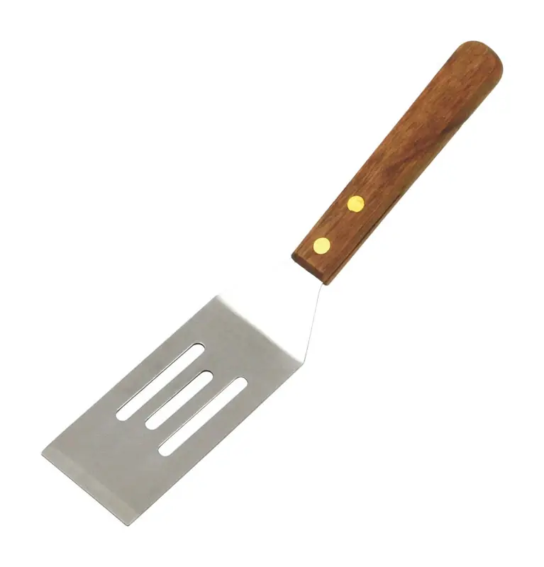 Multicolored Stainless Steel And Wood Slotted Cookie Spatula 8 Inches