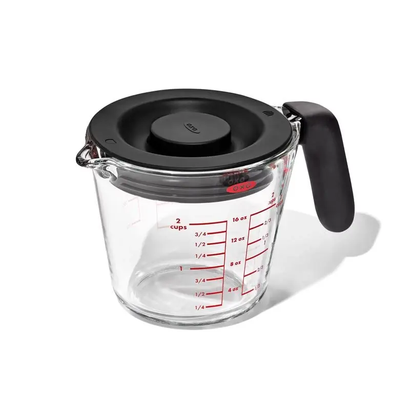 Oxo Good Grips 2 Cups Glass Clear Measuring Cup With Lid