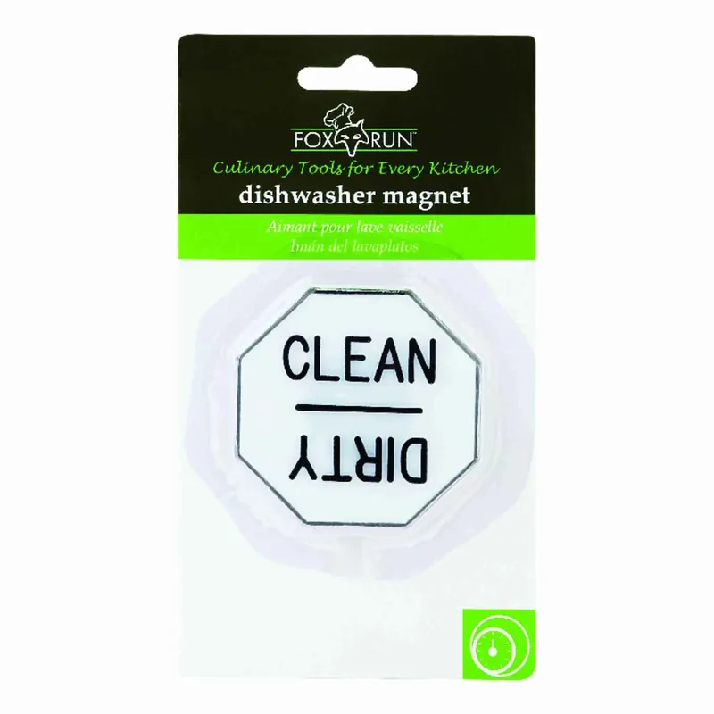 White/black Plastic Dishwasher Magnet 2.5 In. W X 6.75 In. L