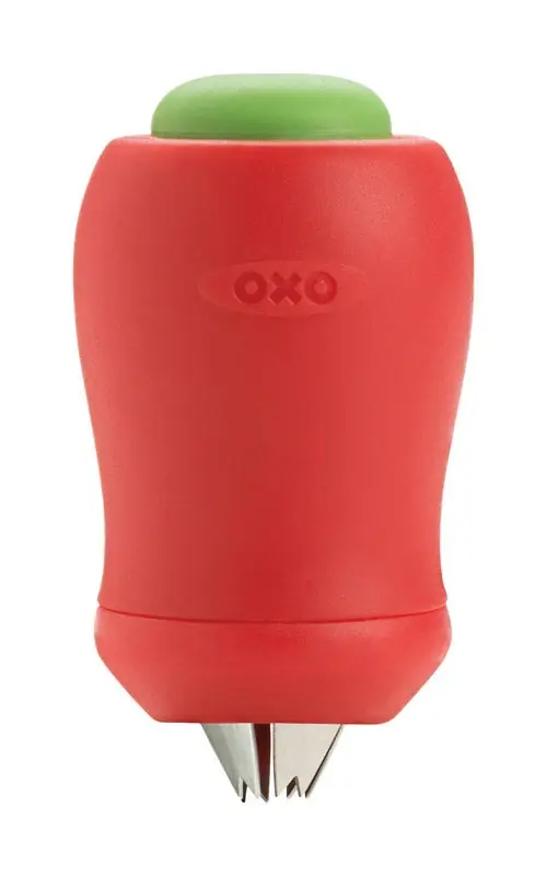 Good Grips 1 In. W X 2.75 In. L Red Strawberry Huller With Stainless Steel Blades