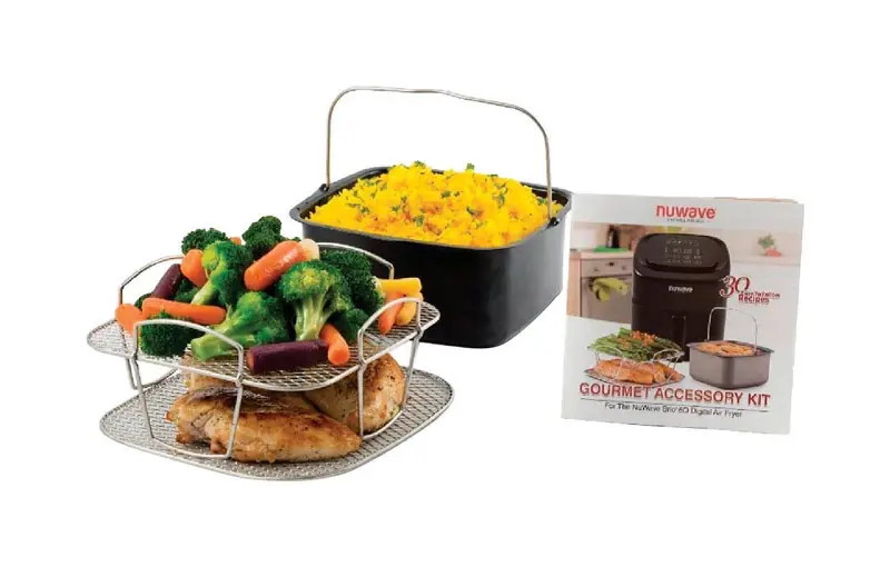 Brio 6 Quart Air Fryer Gourmet Accessory Kit With Baking Pan And Cooking Rack