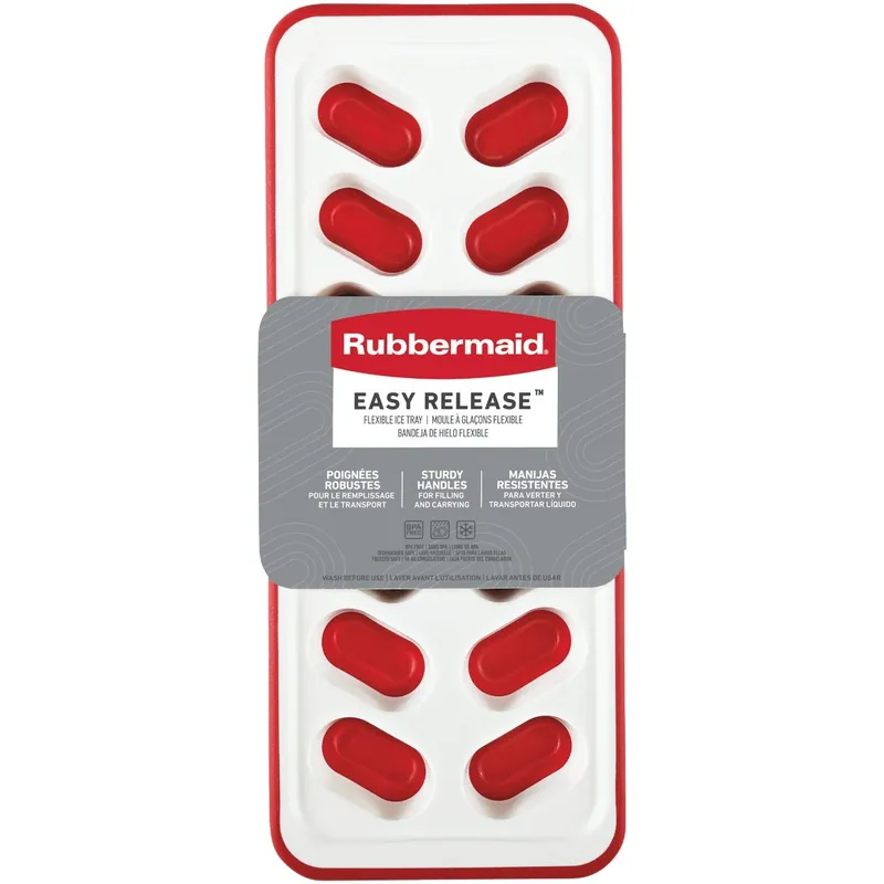 Rubbermaid Red/White Plastic/Silicone Ice Tray