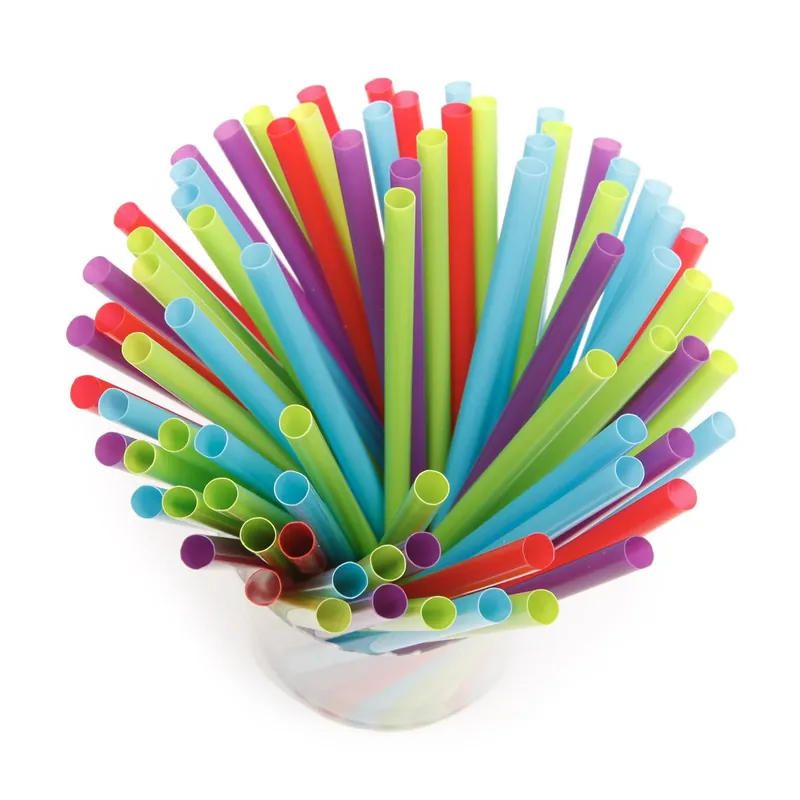 Assorted Plastic Drinking Straws - 200 Count, 5 In. Length, Bpa Free