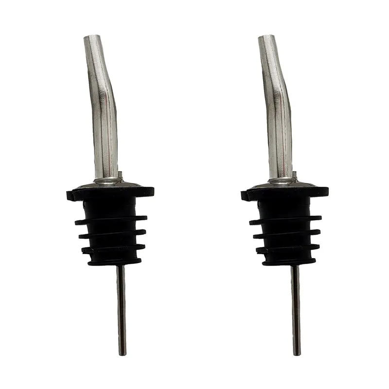 Black/silver Stainless Steel Liquor Pourer - Professional Grade Barware Accessory
