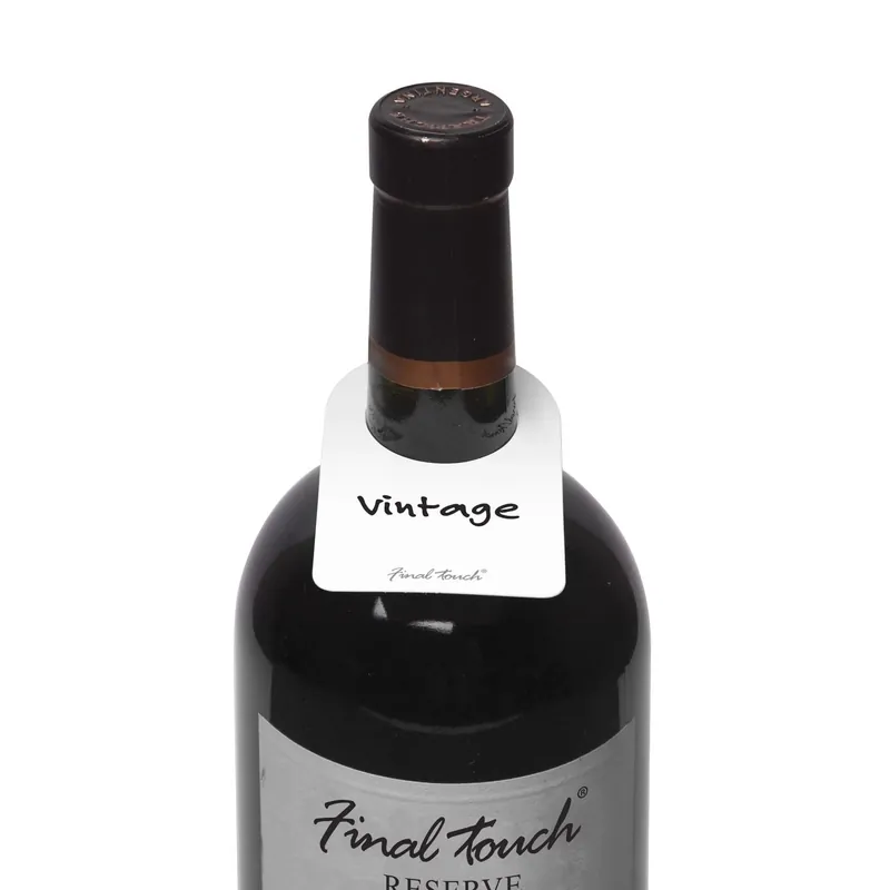 White Card Stock Wine Tags - 48 Count, 1.9 In. X 1.7 In.