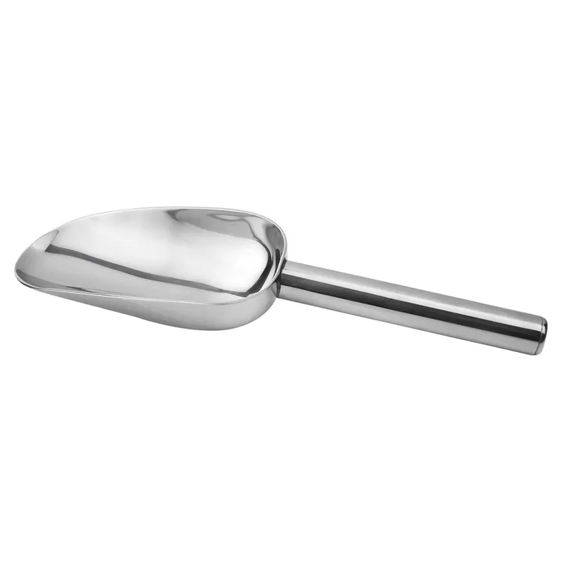 Silver Stainless Steel Ice Scoop - 8.5 In. Length, 1.2 In. Height