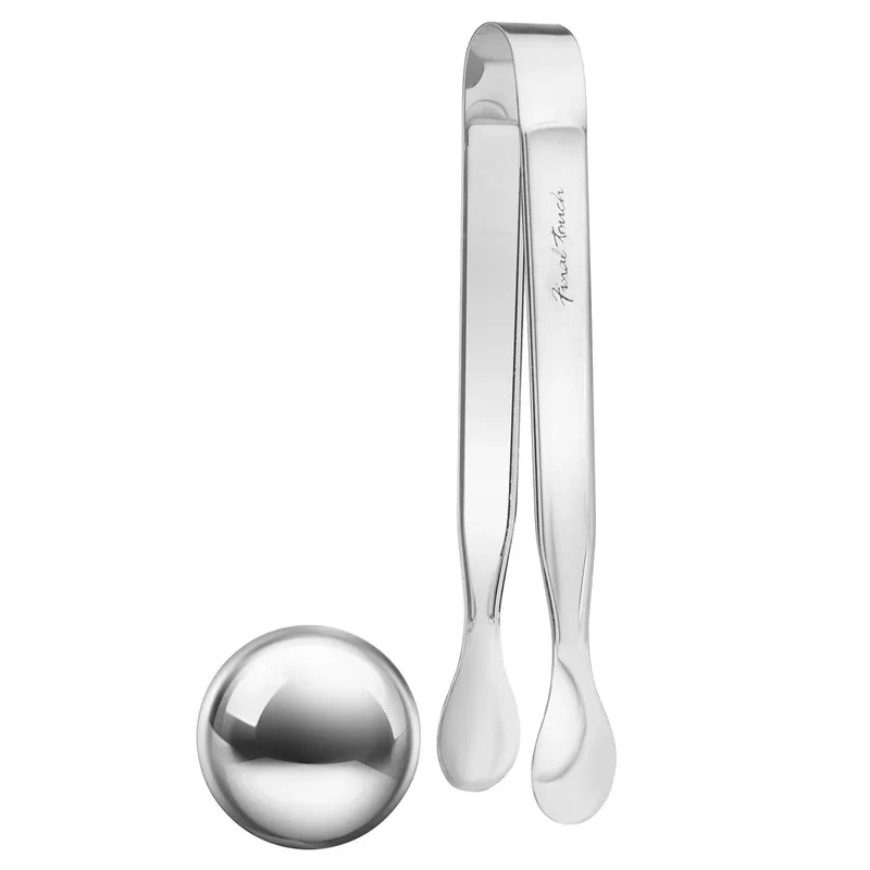 Silver Stainless Steel Chilling Ball Set - 2 Pieces, 1.5 In Diameter