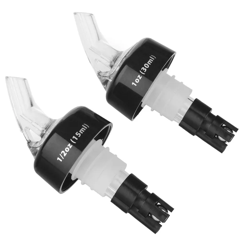 Black/clear Plastic And Silicone Bottle Pourer Set - Model Fta7052