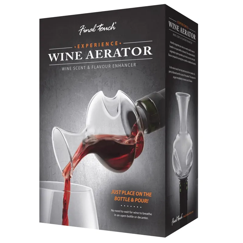 Clear Glass Aerating Wine Pourer - Model Wa73 - 6.8 In Height