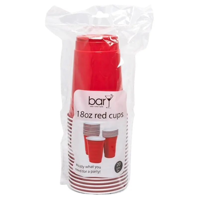Blueoco Bary3 18 Oz High Gloss Red Plastic Cup