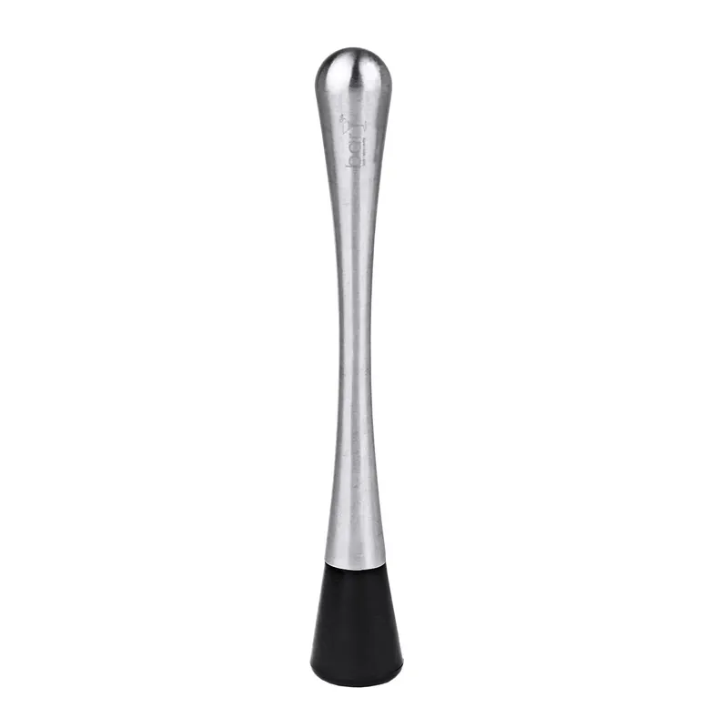 Black/silver Stainless Steel Muddler - Durable Barware Tool For Cocktails
