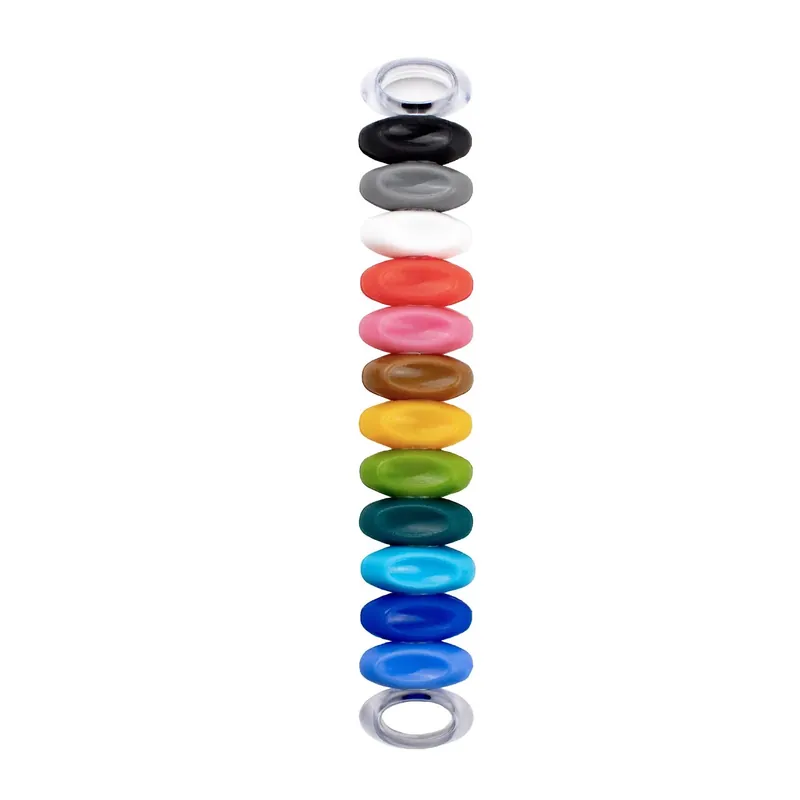 Assorted Silicone Glass Markers - 12 Pack For Wine Glasses And Goblets