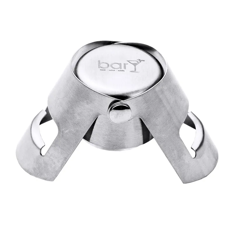 Silver Stainless Steel Bottle Stopper - Leak-proof, Dishwasher Safe, 5.85 In Height