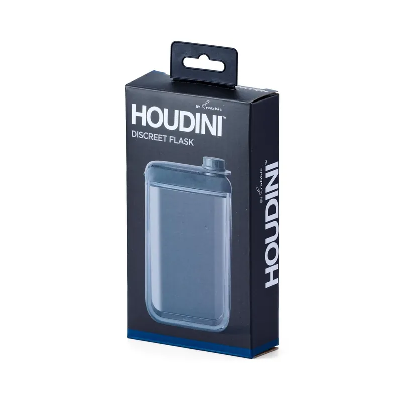 7.25 Oz Black/clear Plastic/silicone Flask With Leak-free Lid