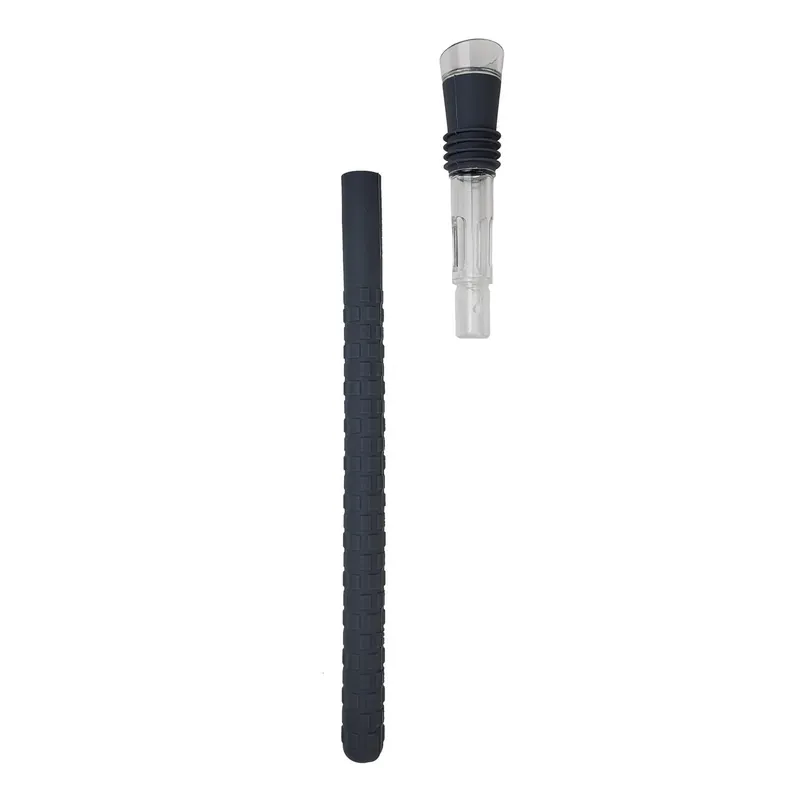 Black/clear Silicone Wine Chill Stick And Pourer - 12.85 In Height