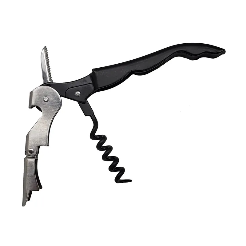 Black/silver Steel/polypropylene Multi-function Waiter‘s Corkscrew