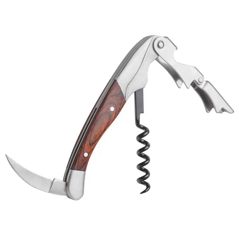 Multicolored Stainless Steel And Wood Waiter‘s Corkscrew - Model Fta7112