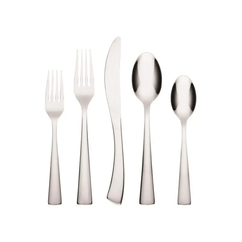 Aladin Mirror Silver Stainless Steel Casual Flatware Set 20 Pieces