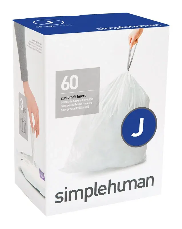 10.5 Gal. Custom Fit Trash Can Liner, Code J (60-Count) (3-Packs Of 20 Liners)