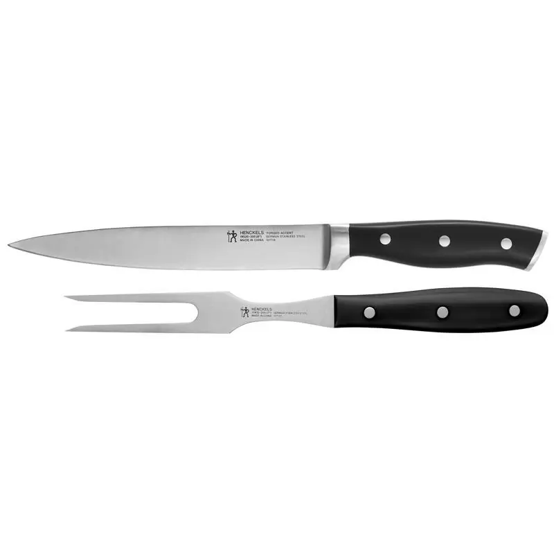 Stainless Steel Chef‘s Carving Set 2 Piece With Plastic Handle