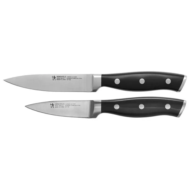 Stainless Steel Paring Knife Set 2 Pieces With Plastic Handles