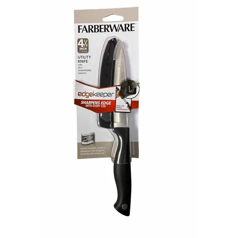 Farberware 4.5 Inch Stainless Steel Utility Knife - 2 Piece Set