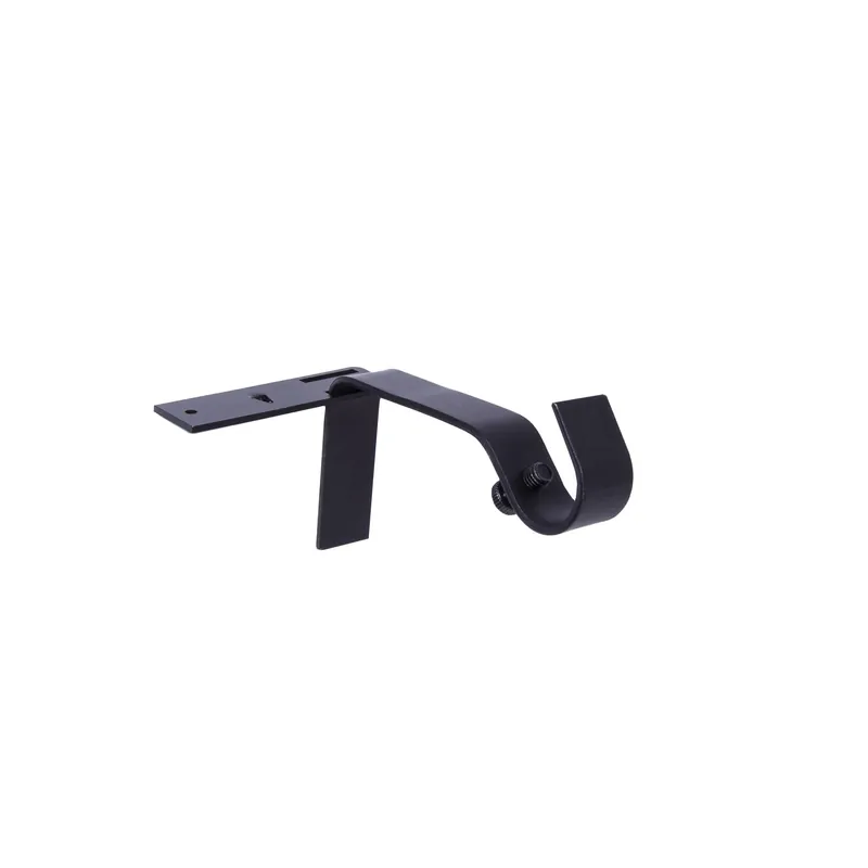 Kenney Fast Fit Matte Black Modern/Contemporary Curtain Rod Bracket 5/8 In. L