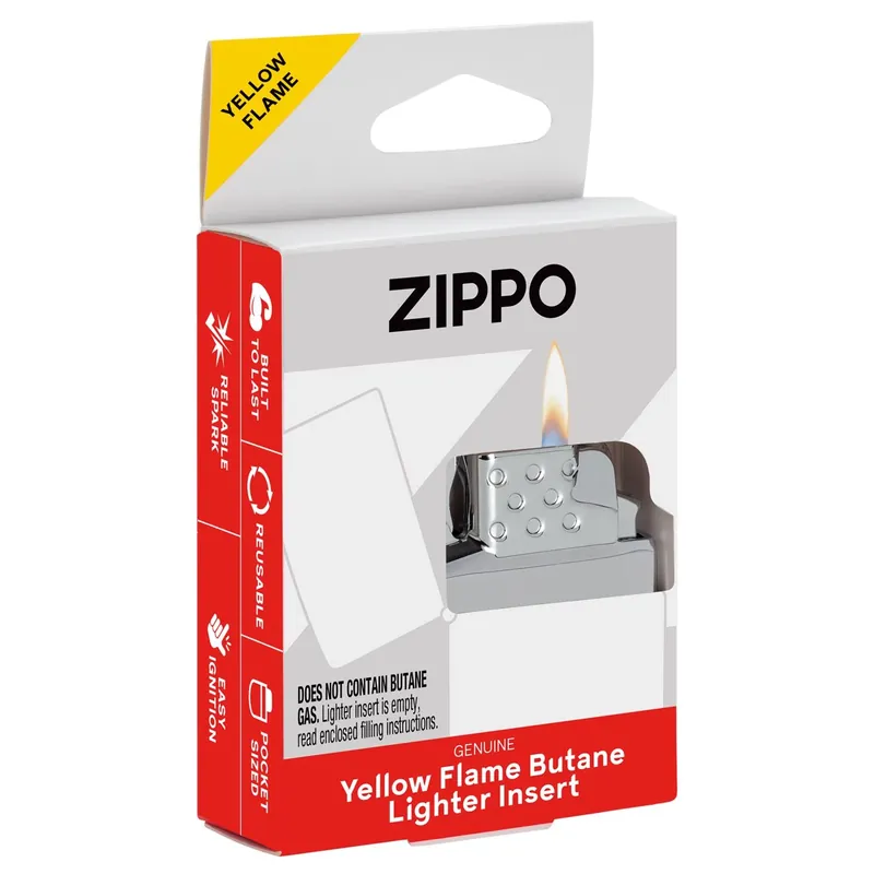 Zippo Silver Yellow Flame Lighter Insert 1 Pk